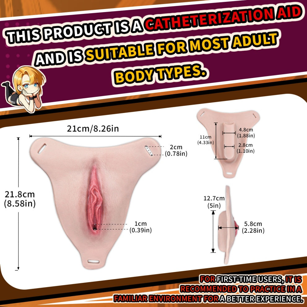 Culotte de vagin artificiel en silicone réaliste pour le travestissement | Vagin artificiel portable durci au platine avec harnais de type « strap-on »