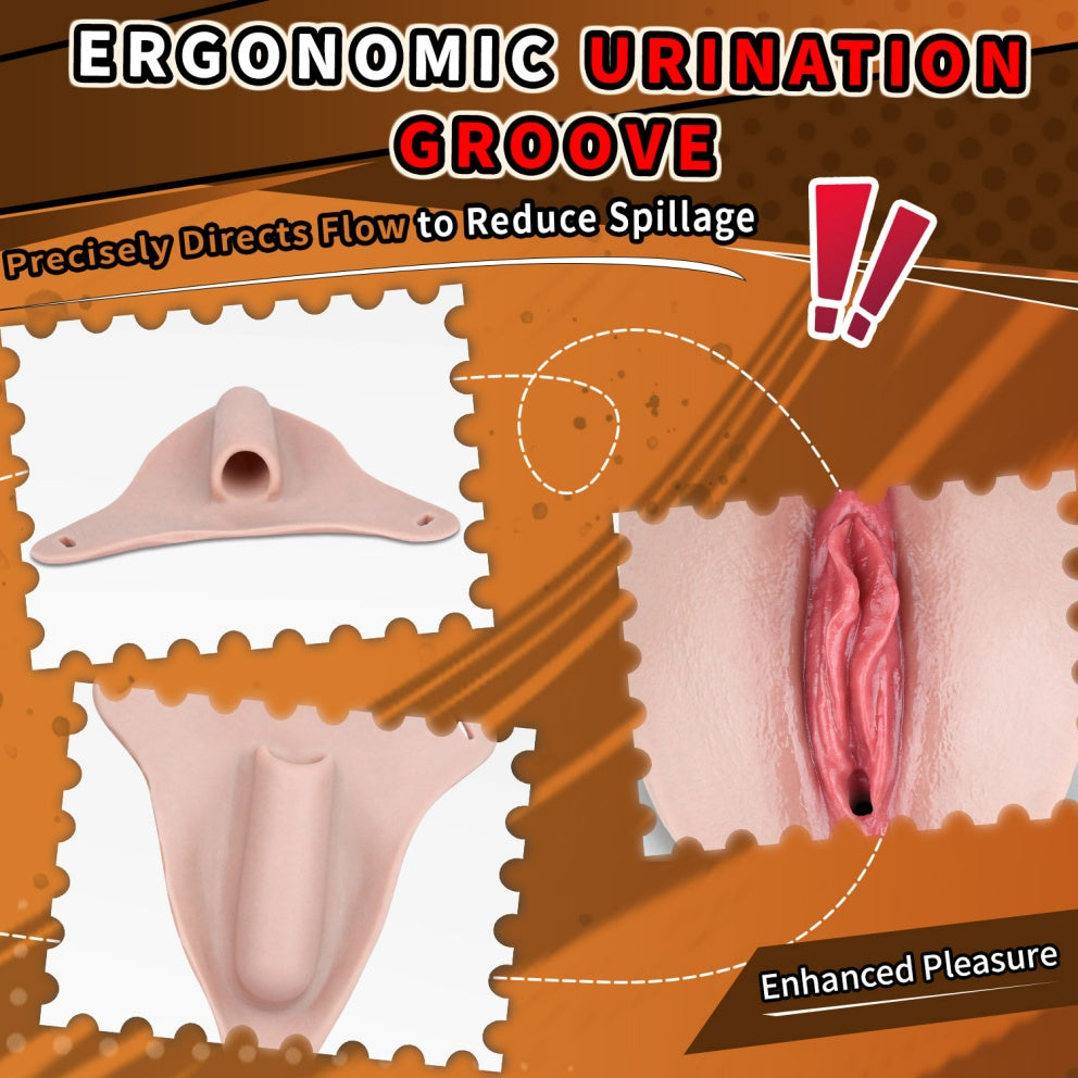 Culotte de vagin artificiel en silicone réaliste pour le travestissement | Vagin artificiel portable durci au platine avec harnais de type « strap-on »