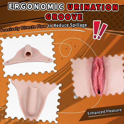 Culotte de vagin artificiel en silicone réaliste pour le travestissement | Vagin artificiel portable durci au platine avec harnais de type « strap-on »