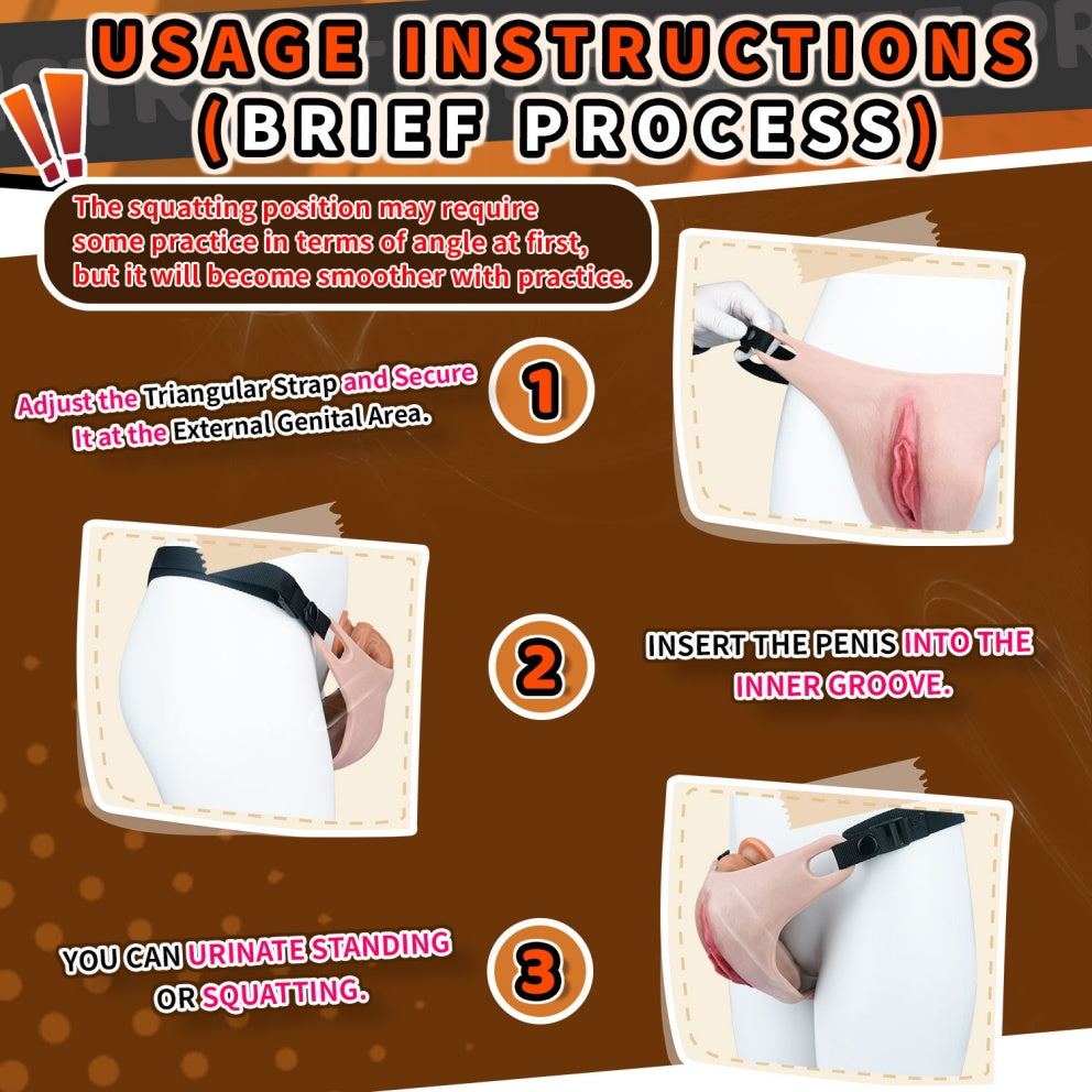 Culotte de vagin artificiel en silicone réaliste pour le travestissement | Vagin artificiel portable durci au platine avec harnais de type « strap-on »