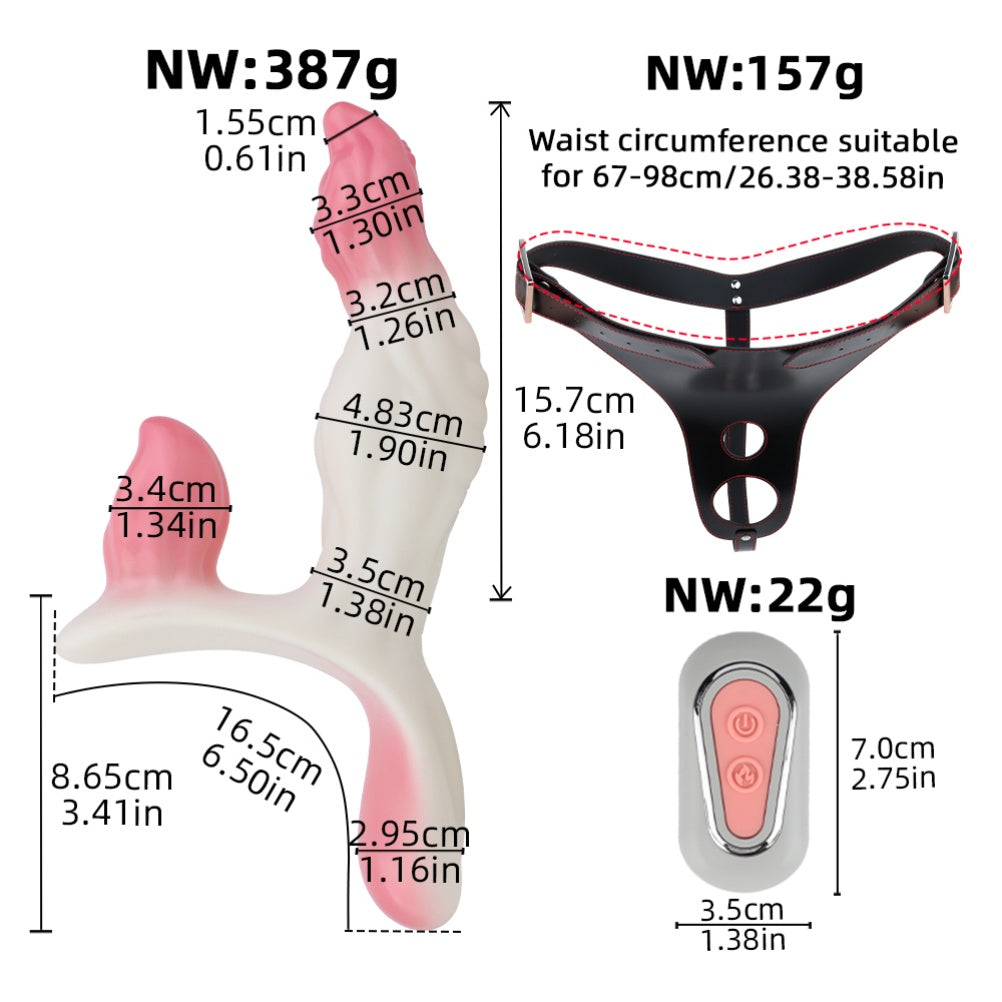 Monster Silicone Fantasy Tentacle Dildo - Lesbian Sex Strap-on Insertion Vibrator