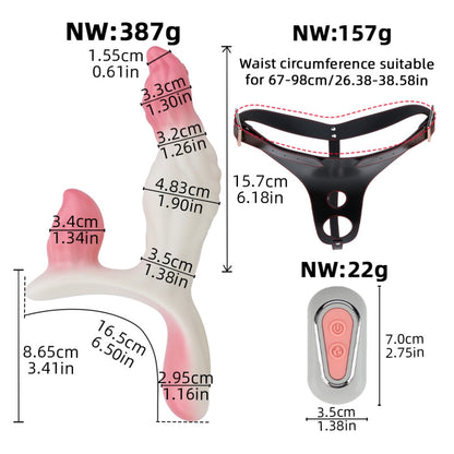 Monster Silicone Fantasy Tentacle Dildo - Lesbian Sex Strap-on Insertion Vibrator