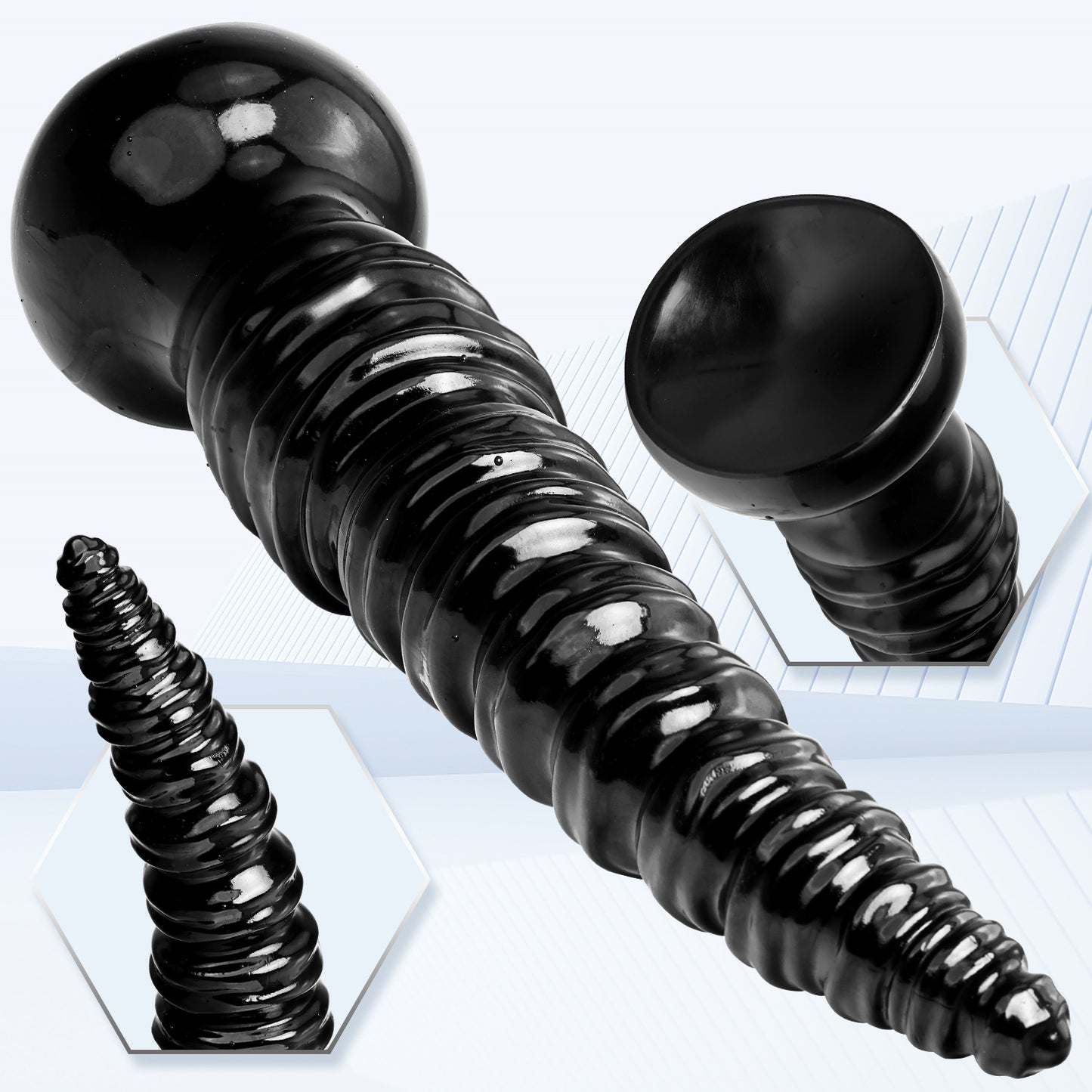 16 inch Huge Anal Dildo Butt Plug - Sprial Deep Women Masturbating Big Giant Sex Toys