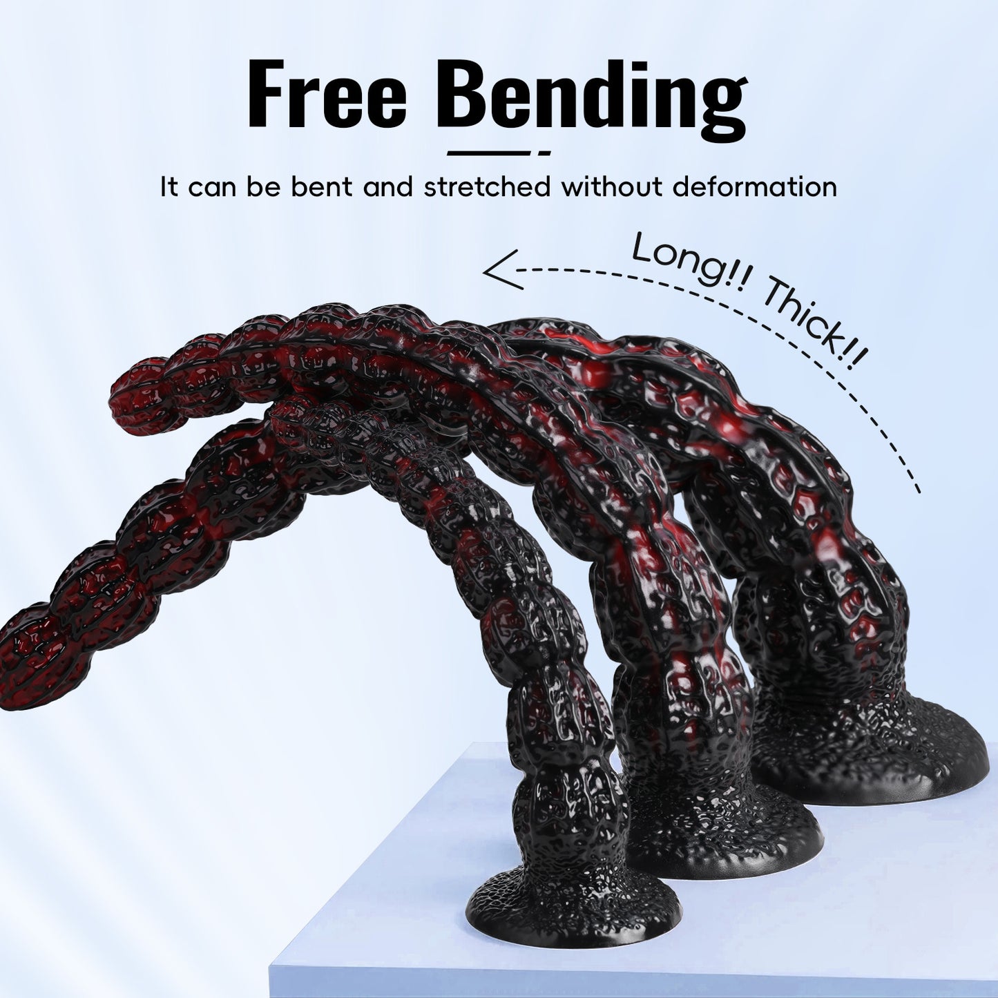 Ultra-Long Walnut Fantasy Dildo — Heavy Fetish Silicone Anal Expansion Deep Masturbation Toy