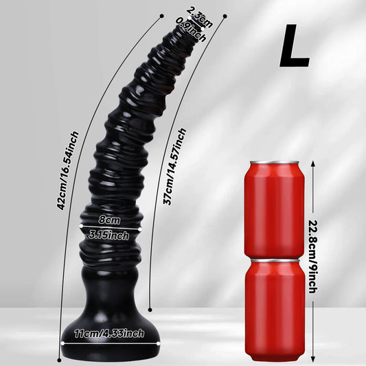 16 inch Huge Anal Dildo Butt Plug - Sprial Deep Women Masturbating Big Giant Sex Toys