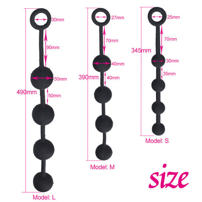 Lange Analkugeln, Butt Plug – Silikonkugeln, Vagina, Analsexspielzeug für Frauen und Männer, Masturbation