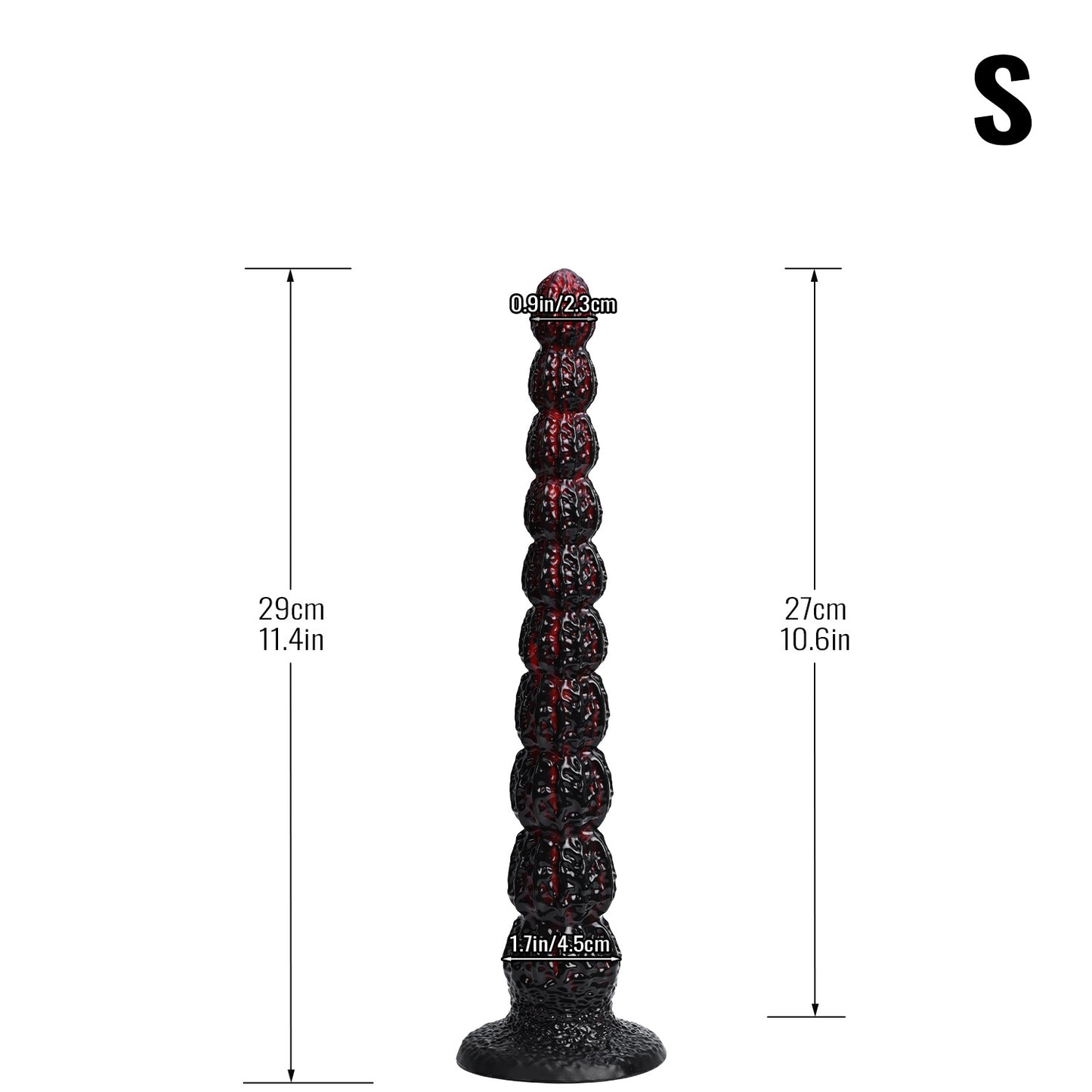 Ultra-Long Walnut Fantasy Dildo — Heavy Fetish Silicone Anal Expansion Deep Masturbation Toy