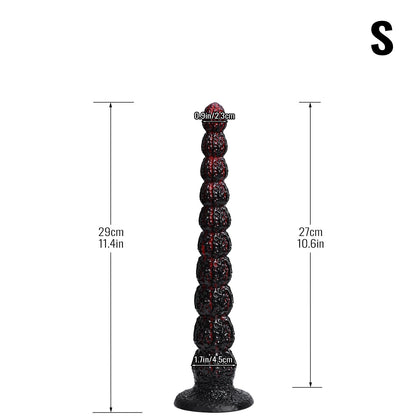 Ultra-Long Walnut Fantasy Dildo — Heavy Fetish Silicone Anal Expansion Deep Masturbation Toy