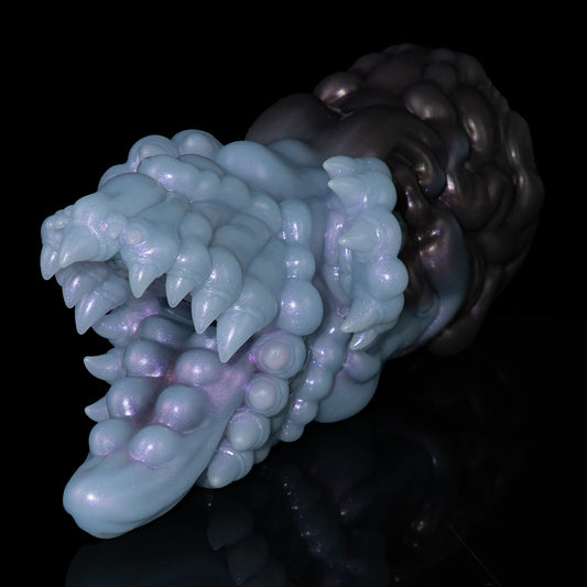 Abyss Mouth Pocket Pussy — Alien Creature Silicone Stroker with Bubble-Lipped Jaw, Beaded Tongue & Spiral Spiked Body