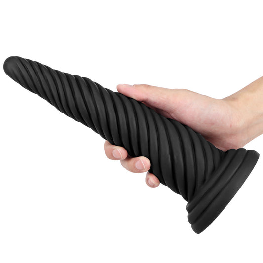 Godemichet anal noir exotique - Fantasy Big Sprial Monster Gode Sex Toys pour femmes et hommes