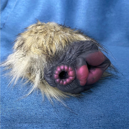 Animal Fur Pocket Pussy Male Masturbator - Silicone Dual Vaginas Penis Massage Sex Toy for Men