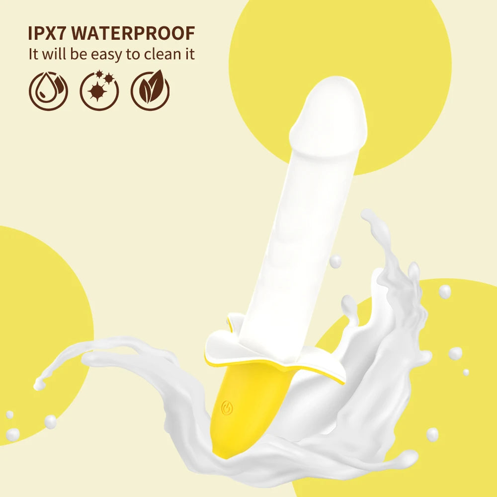 Schub-Didlo-Vibrator – handgehaltenes Bananen-G-Punkt-Prostata-Massagegerät