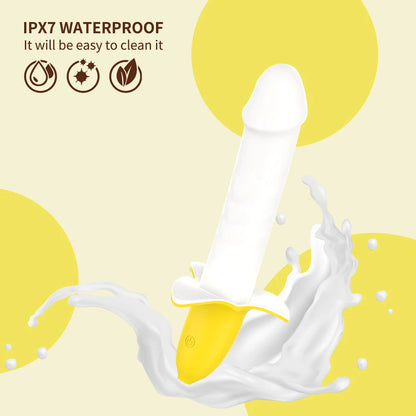Schub-Didlo-Vibrator – handgehaltenes Bananen-G-Punkt-Prostata-Massagegerät