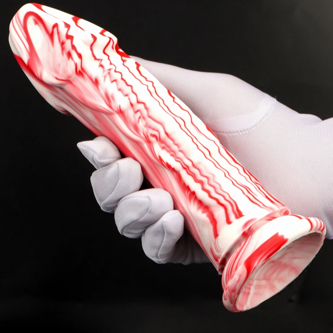 Gode ​​anal réaliste en silicone - Godes souples colorés Plug anal avec grand jeu de ventouse
