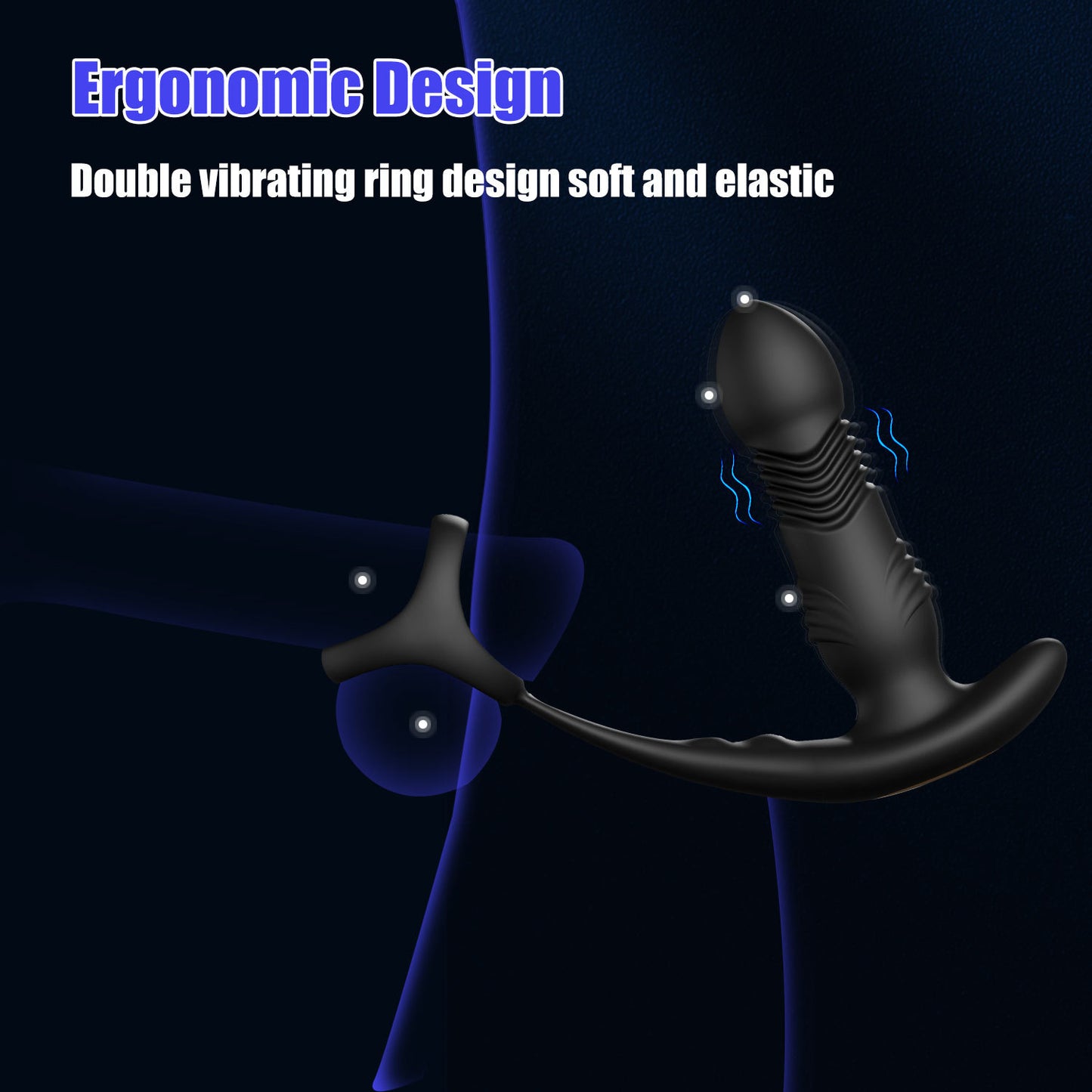 APP Control Thrusting Dildo Anal Vibrator - Remote Control Cock Ring Male Sex Toy