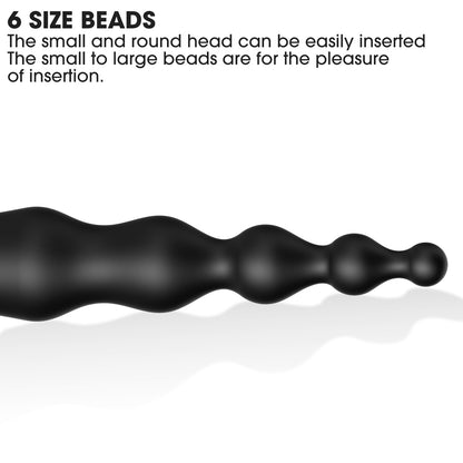 Vibrating Anal Beads Butt Plug - Finger Protate Massager Sex Toy for Men Women