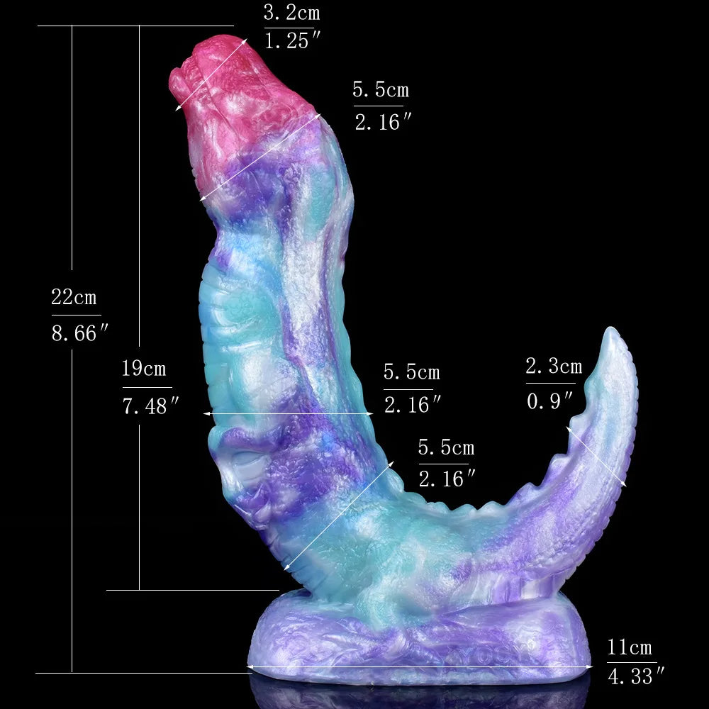 Strapless Dinosaur Monster Dildo Butt Plug - Exotic Realistic Silicone Anal Dildos Female Sex Toy