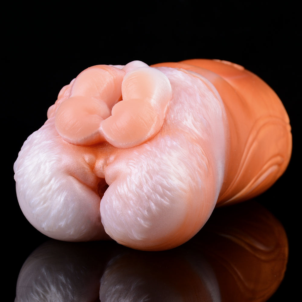 Waschbär-Taschenmuschi-Masturbator für Männer – Fantasietier-Masturbationstasse mit zwei Vaginas