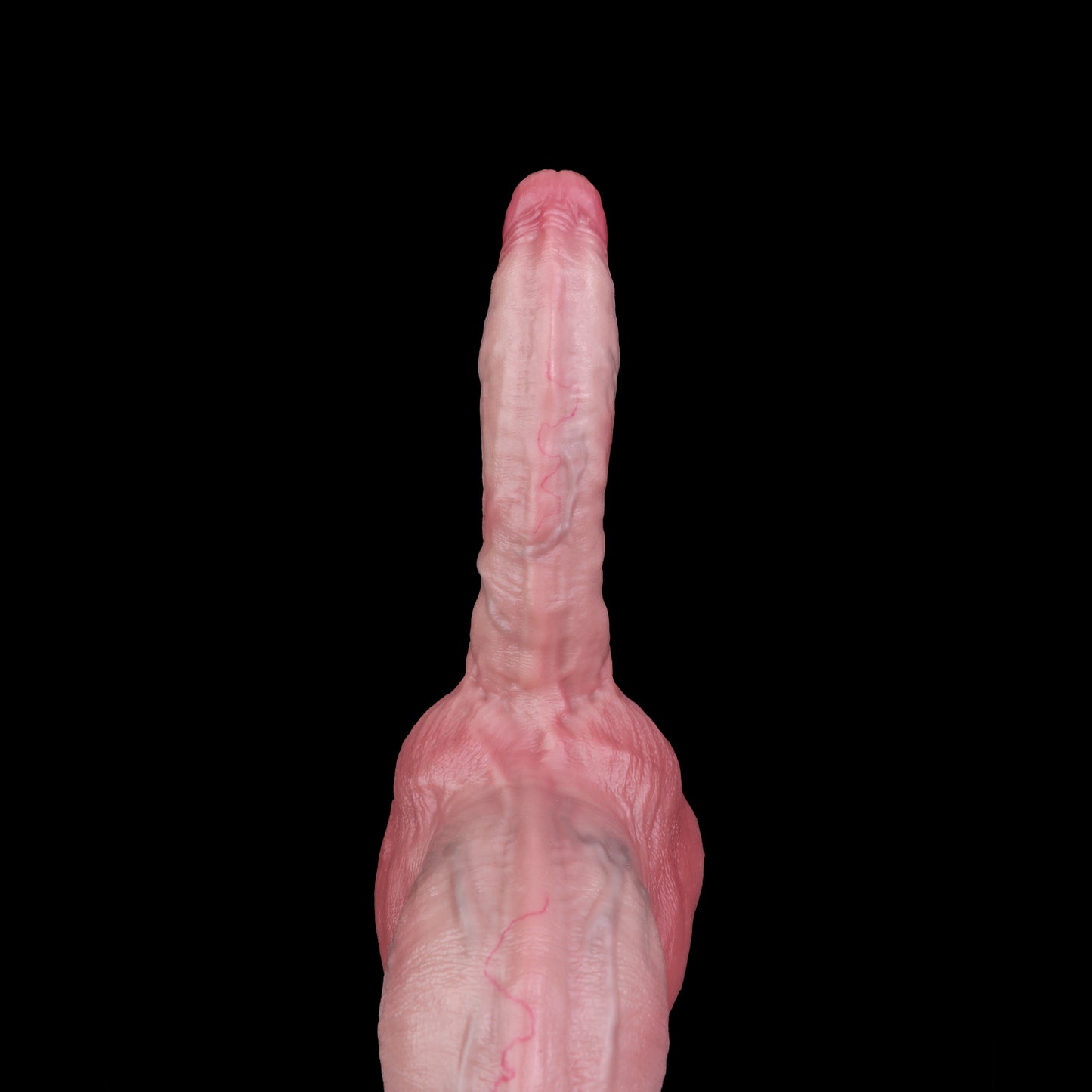Split-Shaft Double Dildo — Dual-Layer Platinum Silicone Y-Fork Dildo with Short Thick & Long Slim Shafts, Suction Base