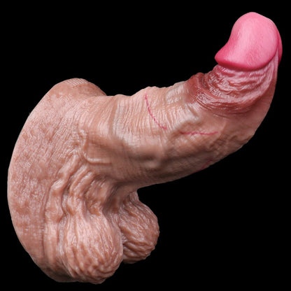 Squirting Life Size Lightskin Dildo – Giant Testicle Big Suction Cup Women Masturbatior