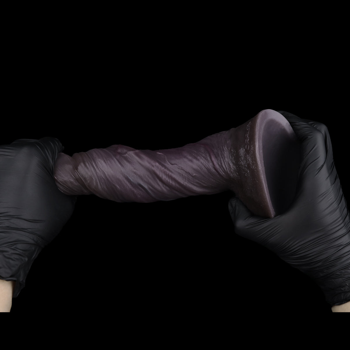 Uncircumcised Black Dildo | Foreskin Glans, Oversized Skin-Fold Texture & Thick Vein Shaft — Dual-Layer Platinum Silicone in Deep Grape Purple for Hyper-Realistic Skin Feel