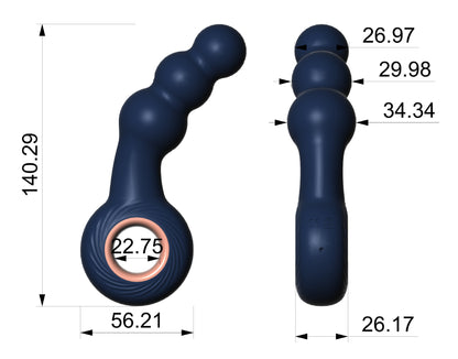 Anal Beads Prostate Massager - Handheld Vibrating Dildo G Spot Anal Vibrator