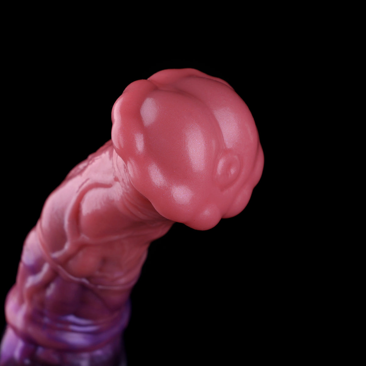 Dildo pour cheval double couche Twilight Stallion : Dildo équin évasé avec base ventouse ultra-résistante