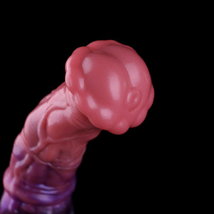 Dildo pour cheval double couche Twilight Stallion : Dildo équin évasé avec base ventouse ultra-résistante