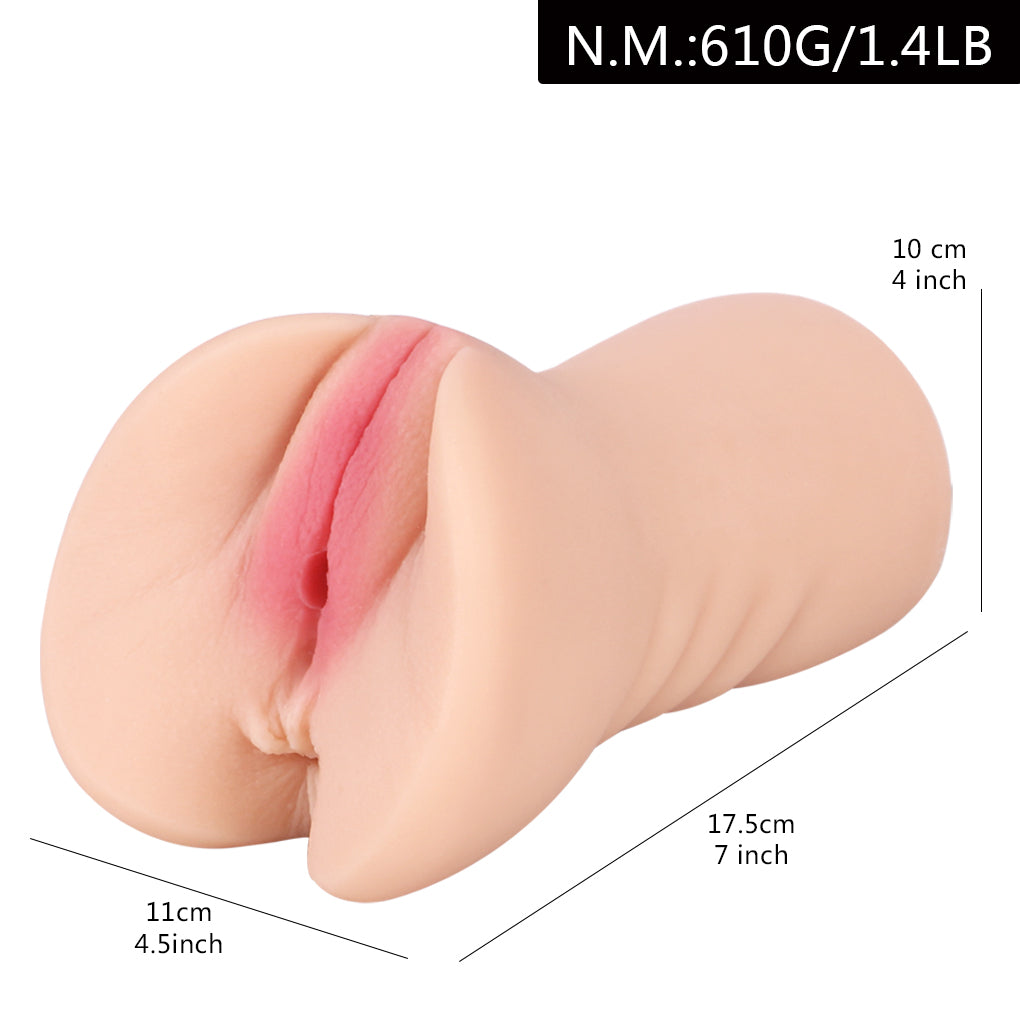 Life Size Pussy Pocket Masturbator - Realistic Big Labia Women Vaginal Penis Masturbation Cup
