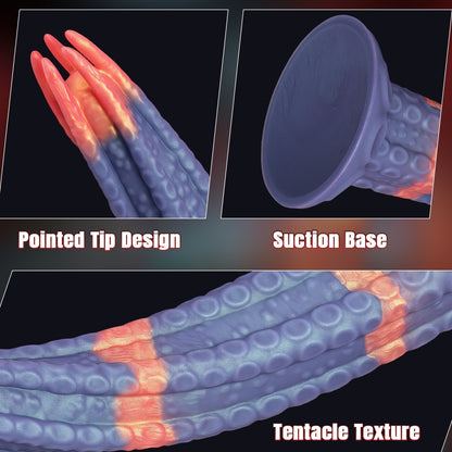 Alien Fantasy Tentakel Anal- & Vaginal-Saugdildo - Freihändiges Monster-Sexspielzeug für Frauen zur Masturbation