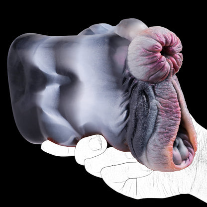 Zebra Tier Vagina Pussy Männliche Masturbationstasse - Taschen-realistisches Silikon Penis Sexspielzeug