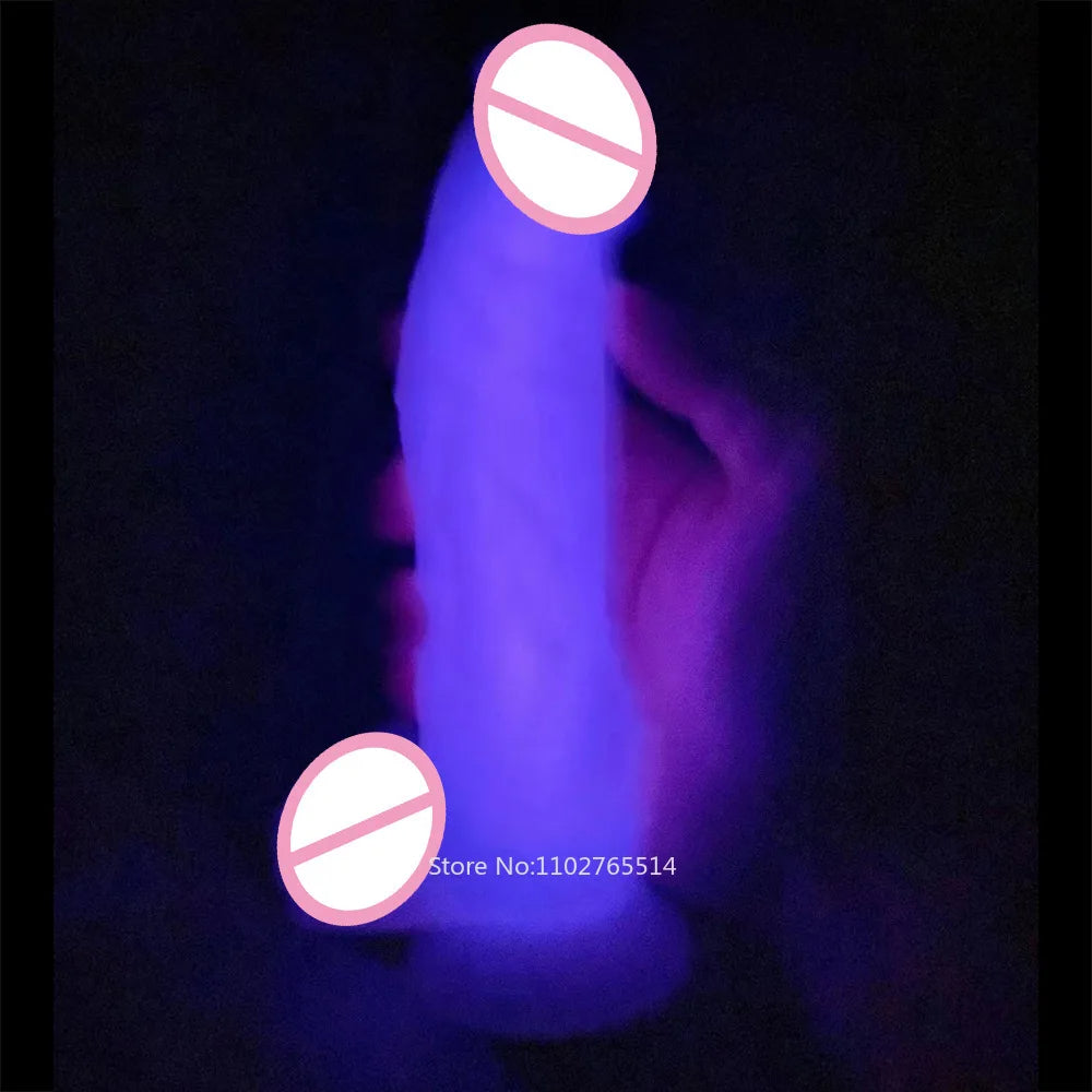 Jelly Luminous Anal Dildos Butt Plug - Realistic Dildo Silicone Vaginal Prostate Massager