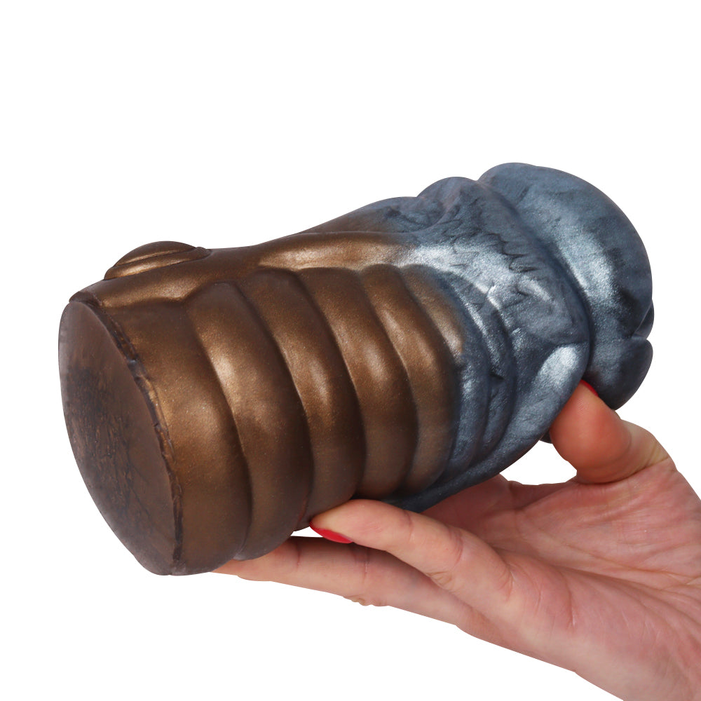 Alien Pussy Pocket Masturbation Cup - Metal-like Monster Vaginal Oral Sex Toys for Men