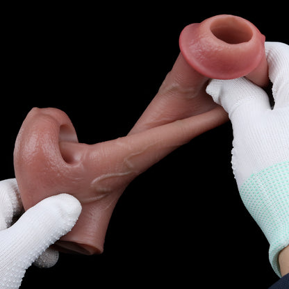 Gaine de pénis grandeur nature - Extenseur de manchon de pénis en silicone à extrémité ouverte Jouets sexuels pour hommes