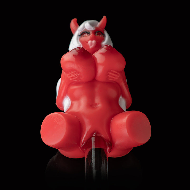 Crimson Succubus Platinum Silicone Pocket Pussy – Erotic Demoness Torso Stroker for Intense Solo Sessions & Fantasy Play