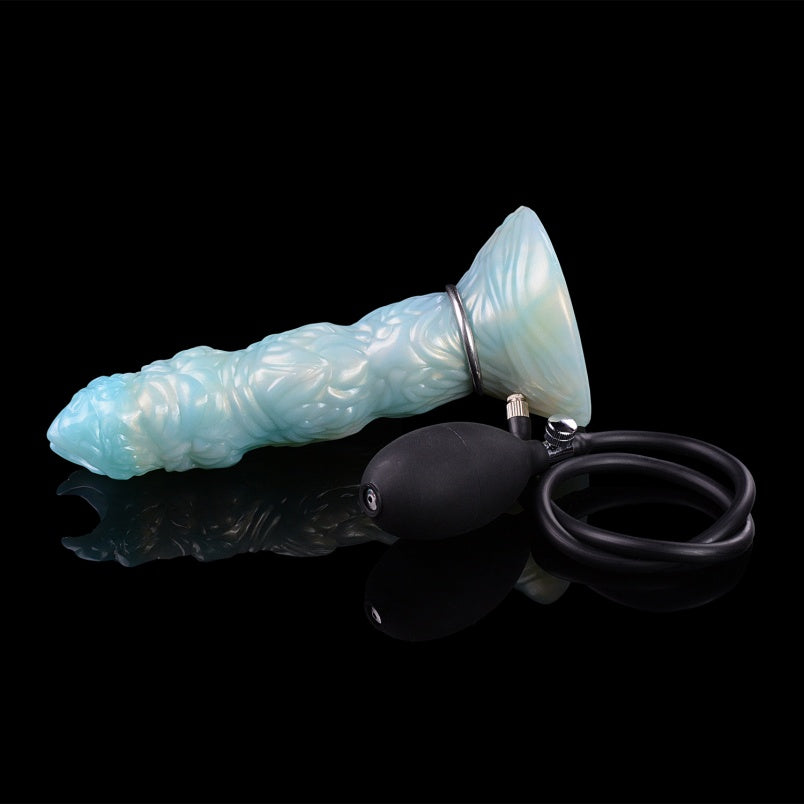 Gode ​​Ovipositeur Monstre en Silicone Bleu – Stimulateur Fantaisie d'Expansion Vaginale Féminine par Insertion