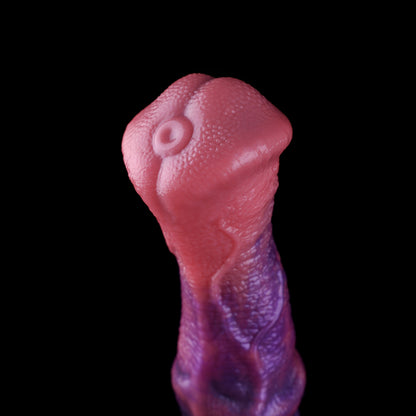 Cosmic Stallion Dual-Pour Platinum Silicone Alien Horse Dildo with Heavy-Duty Vacuum Base