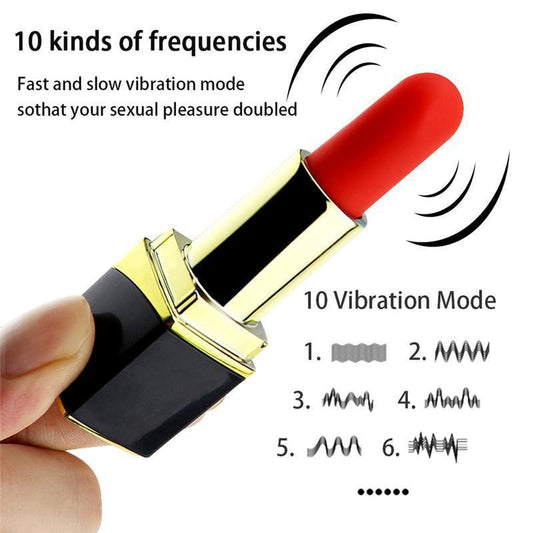 Lippenstift-Kugelvibrator – 10 vibrierender G-Punkt-Klitoris-Stimulator, Sexspielzeug für Frauen