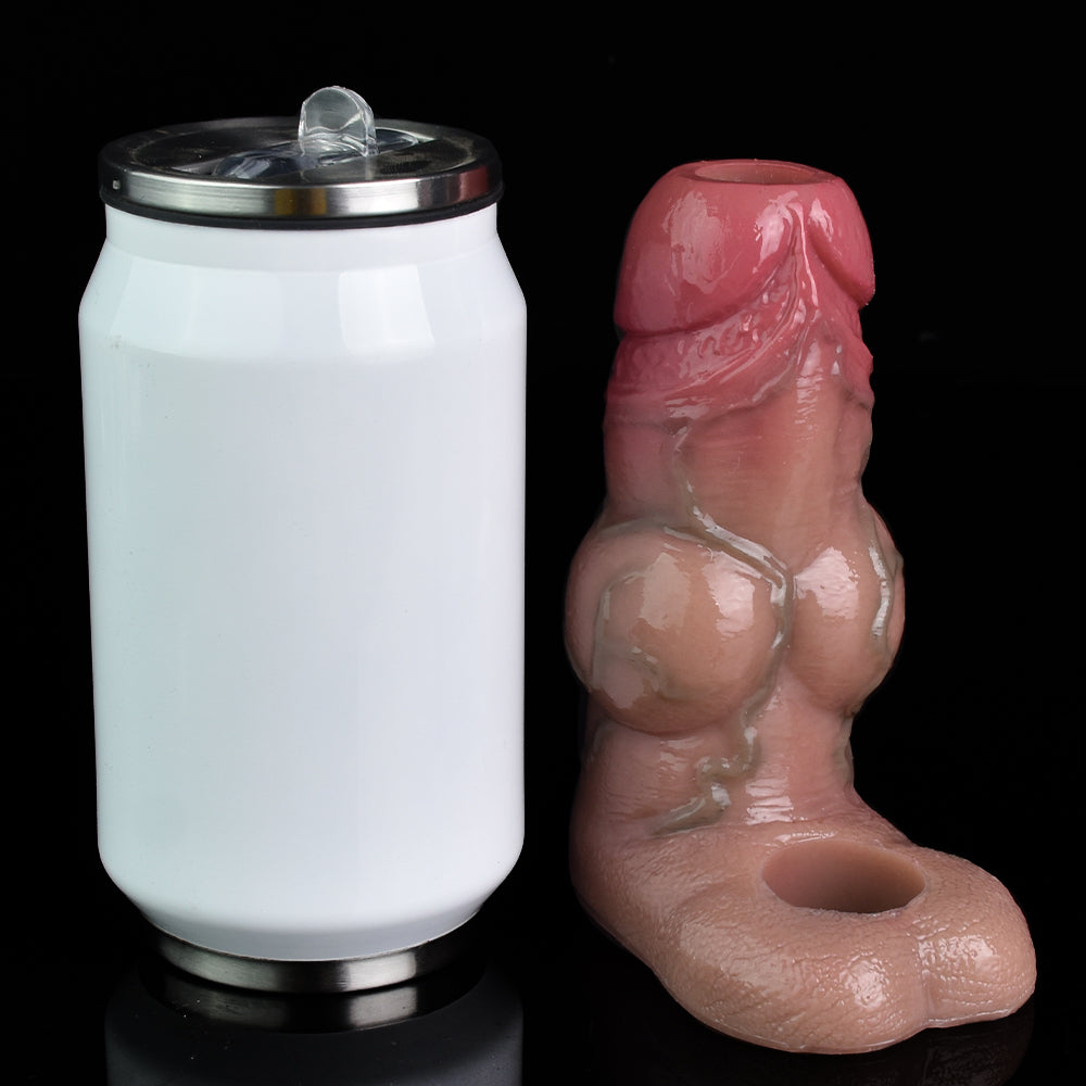 Gode ​​noué avec manchon de coq, jouet sexuel pour homme – Extension de pénis réaliste, cockring, entraîneur d'éjaculation