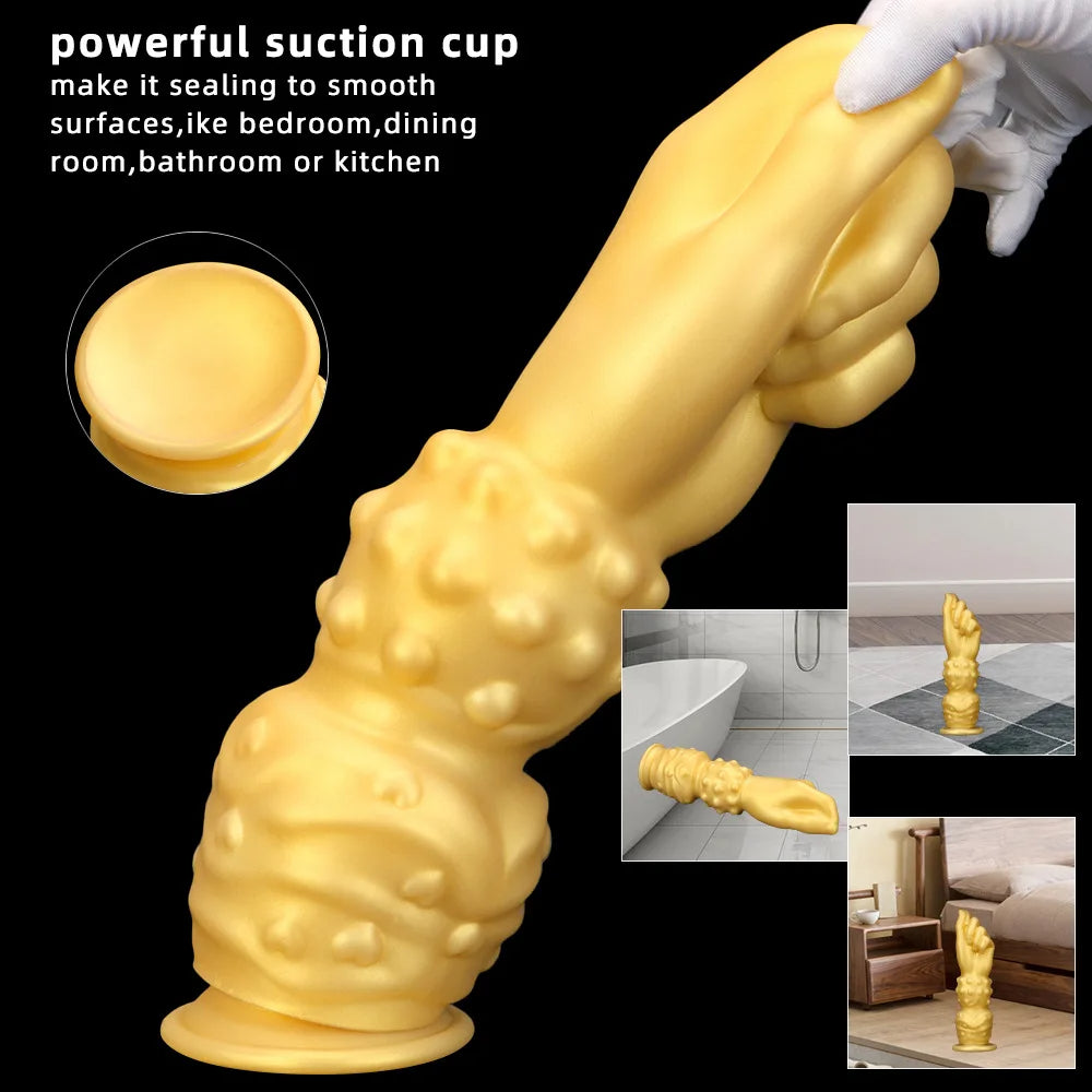 Huge Fantasy Fist Anal Dildo Butt Plug - Realistic Silicone Anal Dilator Prostate Massager