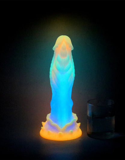 Leuchtender Drachendildo-Buttplug – riesige Monsterdildos, bunt leuchtendes Analsexspielzeug