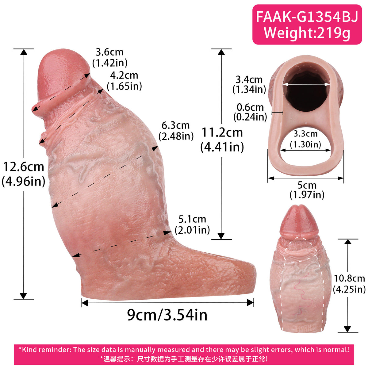 Gaine pour pénis Caramel Sunburst : étui en silicone liquide volumateur avec anneau de maintien intégré