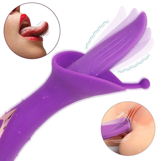 Tongue Licking Clit Stimulator - G Spot Clitoral Anal Vibrator