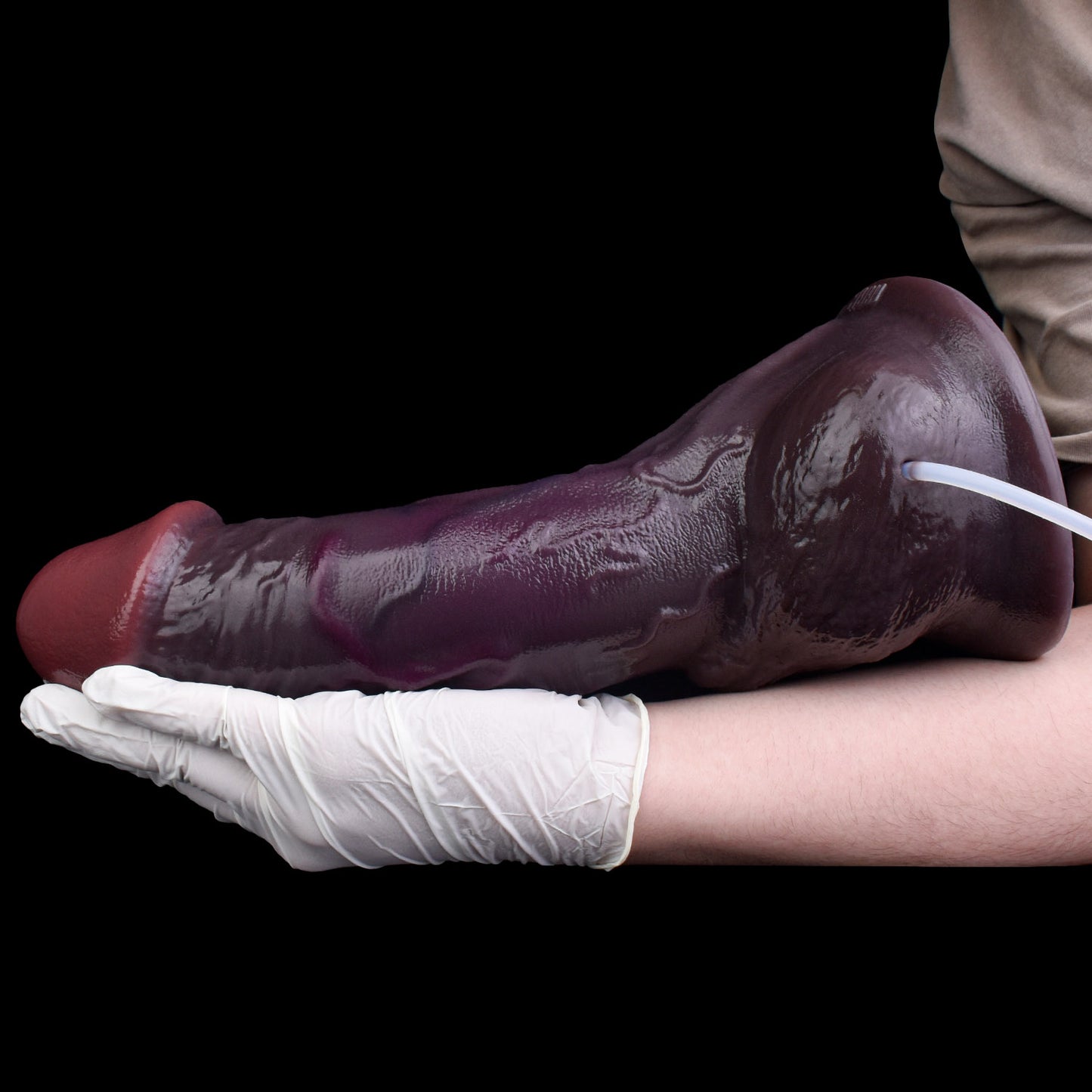 Großer schwarzer Spritzdildo für Frauen, voller Masturbation – Realistisches Silikon mit doppelter Dichte