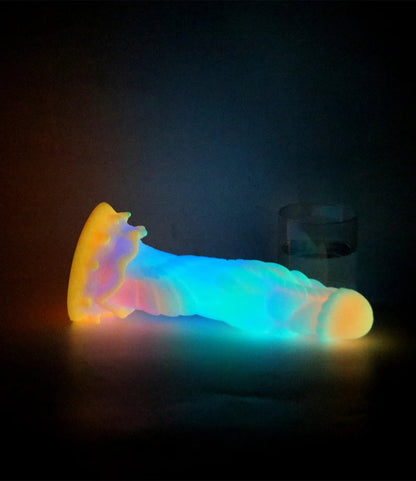 Leuchtender Drachendildo-Buttplug – riesige Monsterdildos, bunt leuchtendes Analsexspielzeug
