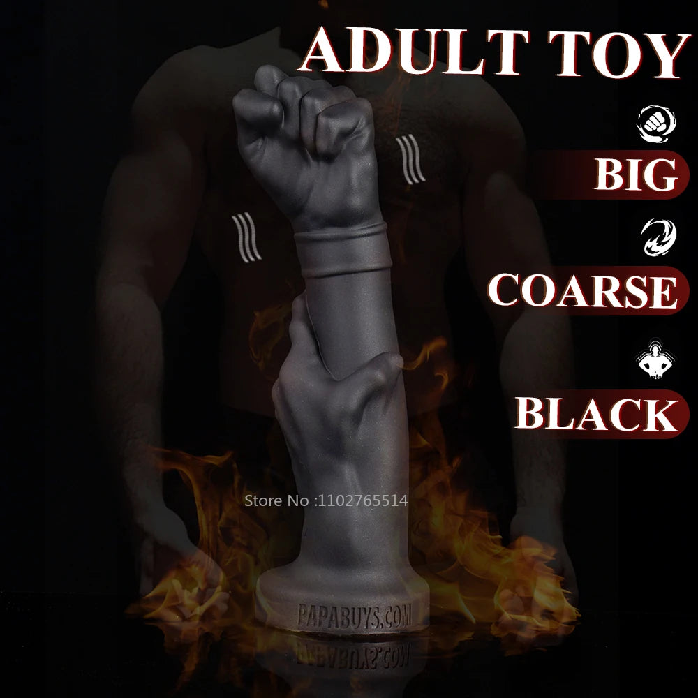 Huge Black Anal Dildo Butt Plug - Lifelike Fist Silicone Vaginal Anal Expander Sex Toy