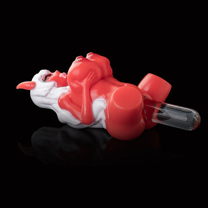Crimson Succubus Platinum Silicone Pocket Pussy – Erotic Demoness Torso Stroker for Intense Solo Sessions & Fantasy Play