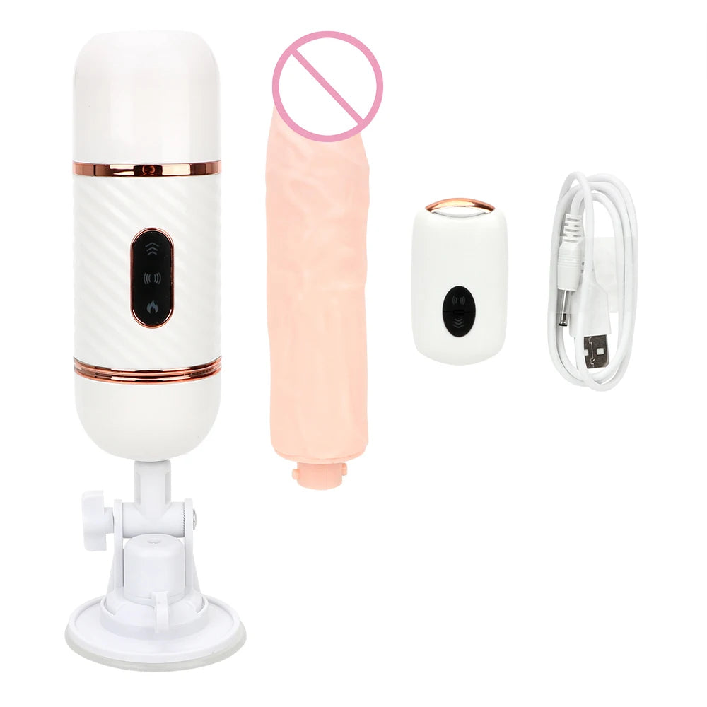 Thrusting Dildo Sex Machine - Remote Control Suction Cup Vibrator Telescopic Female Sex Toys