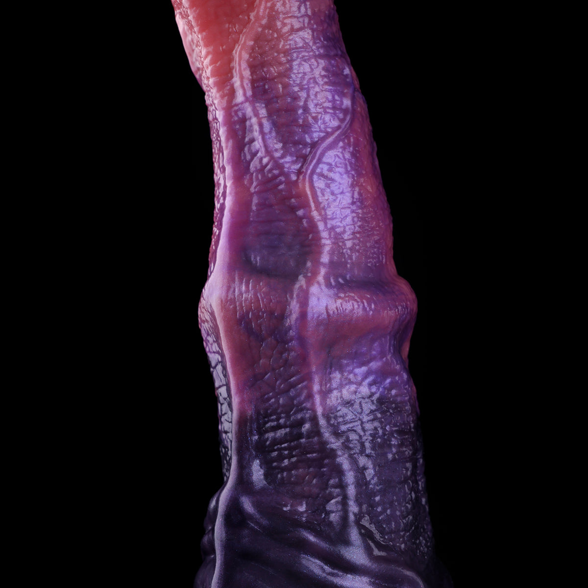 Cosmic Stallion Dual-Pour Platinum Silicone Alien Horse Dildo with Heavy-Duty Vacuum Base