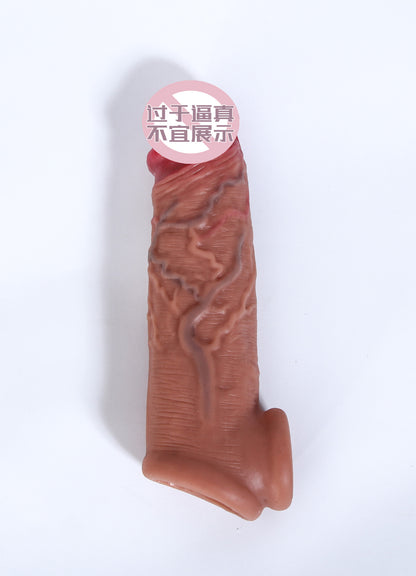 Realistischer Dildo, Penishülle, Penisvergrößerer für Männer – Riesiger, lebensechter Penisring, verzögert die Ejakulation